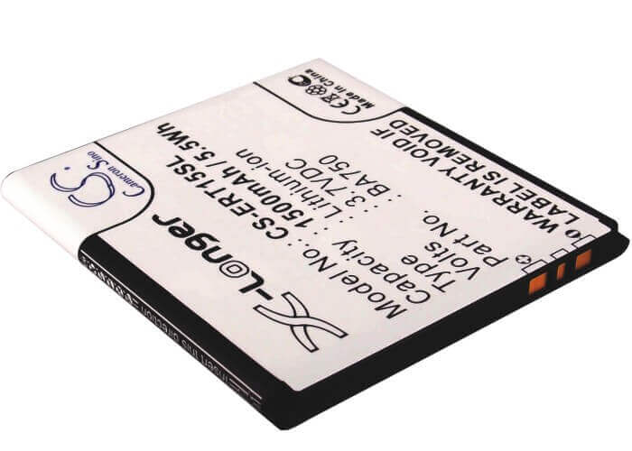 3.7V, Li-ion, 1500mAh, SmartPhone battery fits Sony Ericsson, Ba750, Anzu, Is11s, 5.55Wh Mobile, SmartPhone Cameron Sino Technology Limited (Smartphone)