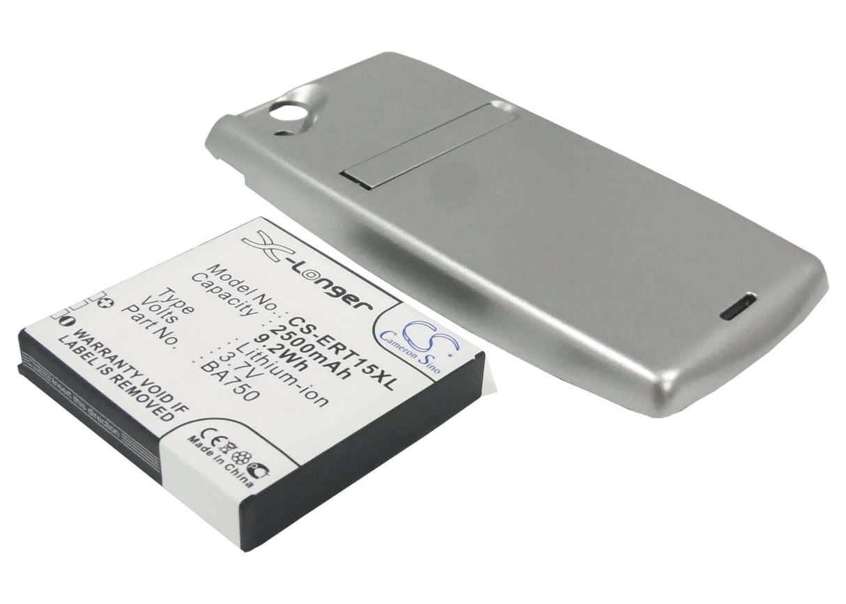3.7V, Li-ion, 2500mAh, SmartPhone battery fits Sony Ericsson, Ba750, Lt15a, Lt15i, 9.25Wh Mobile, SmartPhone Cameron Sino Technology Limited (Smartphone)