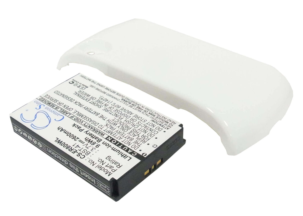 3.7V, Li-ion, 2600mAh, SmartPhone battery fits Sony Ericsson, Bst-41, R800a, R800i, 9.62Wh Mobile, SmartPhone Cameron Sino Technology Limited (Suspended)