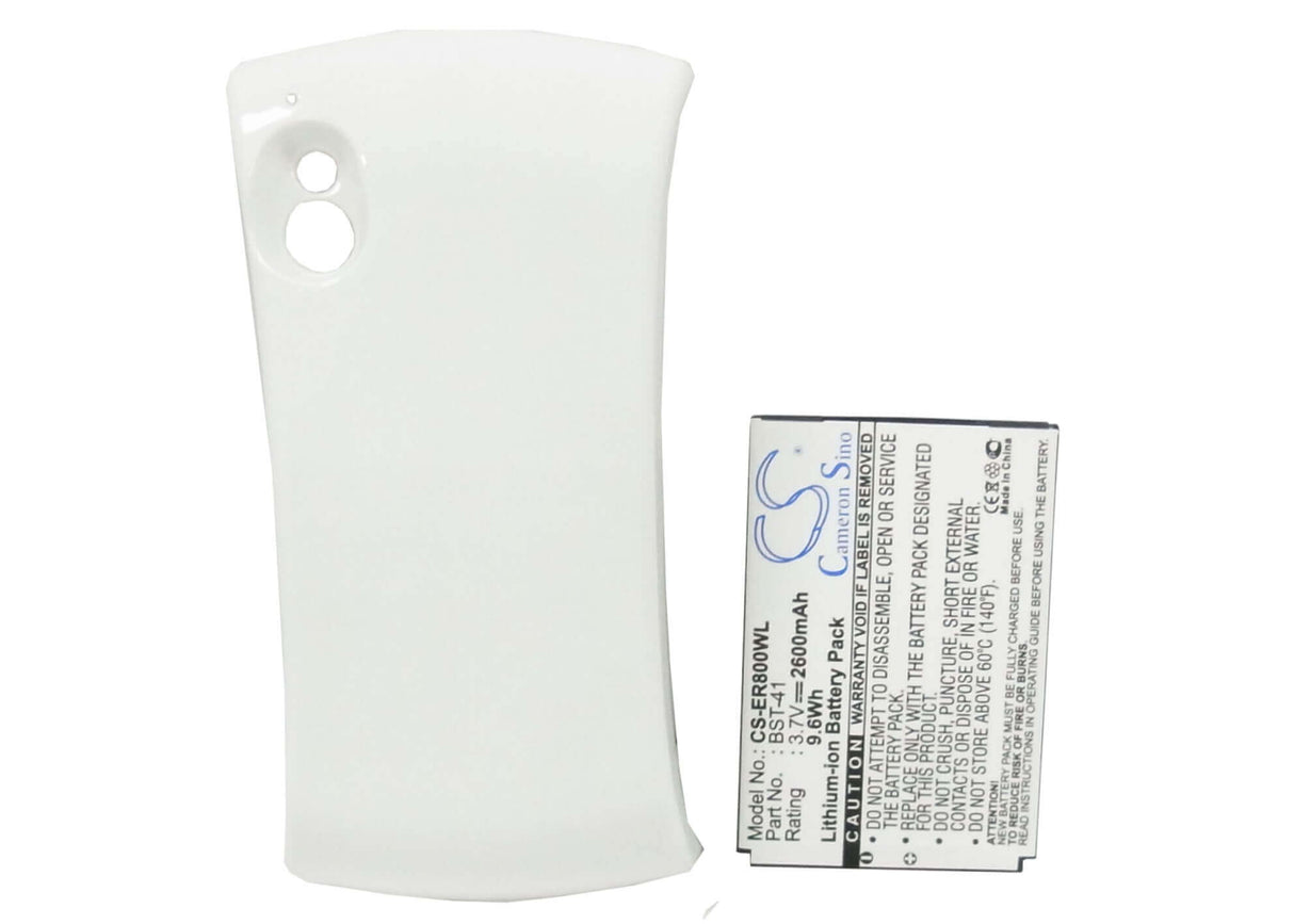 3.7V, Li-ion, 2600mAh, SmartPhone battery fits Sony Ericsson, Bst-41, R800a, R800i, 9.62Wh Mobile, SmartPhone Cameron Sino Technology Limited (Suspended)