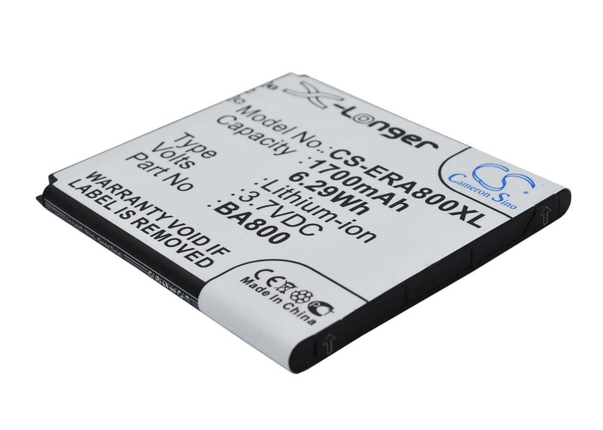 3.7V, Li-ion, 1700mAh, SmartPhone battery fits Sony Ericsson, Ba800, Arc Hd, Hikari, 6.29Wh Mobile, SmartPhone Cameron Sino Technology Limited (Smartphone)