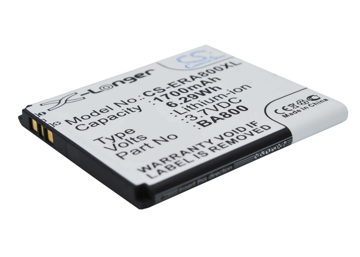 3.7V, Li-ion, 1700mAh, SmartPhone battery fits Sony Ericsson, Ba800, Arc Hd, Hikari, 6.29Wh Mobile, SmartPhone Cameron Sino Technology Limited (Smartphone)