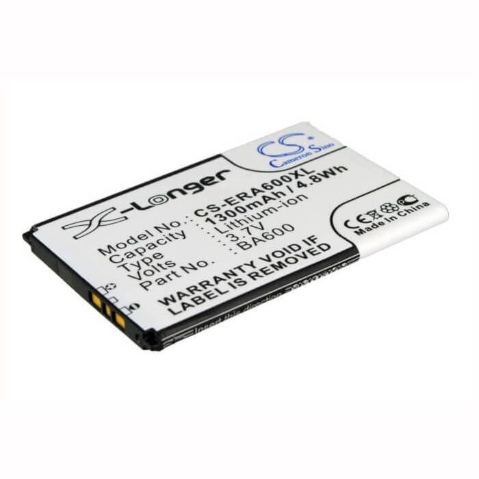 3.7V, Li-ion, 1300mAh, SmartPhone battery fits Sony Ericsson, Ba600, Kumquat, Lt16, 4.81Wh Mobile, SmartPhone Cameron Sino Technology Limited (Smartphone)