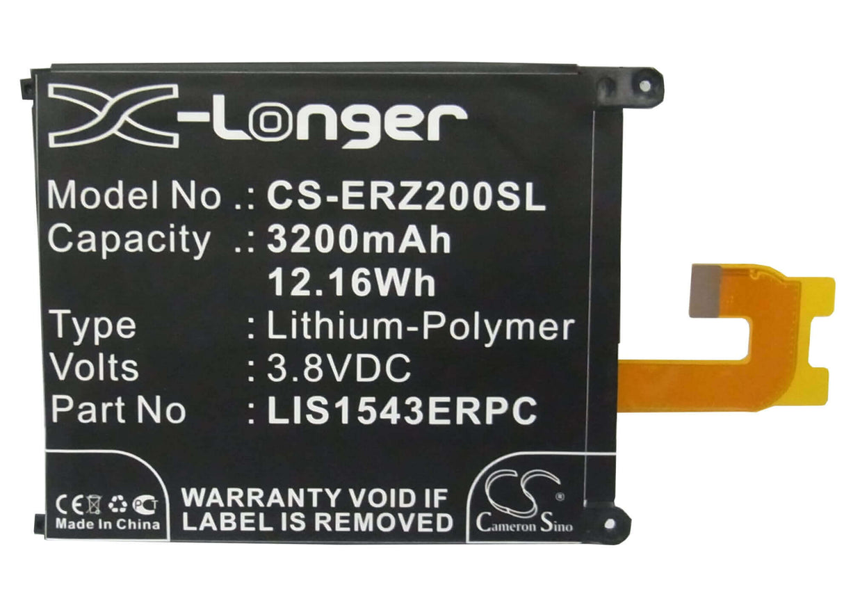 3.8V, Li-Polymer, 3200mAh, SmartPhone battery fits Sony Ericsson, 1588-4170, D6502, D6503, 12.16Wh Mobile, SmartPhone Cameron Sino Technology Limited (Smartphone)