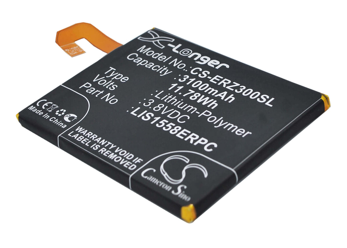 3.8V, Li-Polymer, 3100mAh, SmartPhone battery fits Sony Ericsson, Lis1558erpc, D6603, D6616, 11.78Wh Mobile, SmartPhone Cameron Sino Technology Limited (Smartphone)
