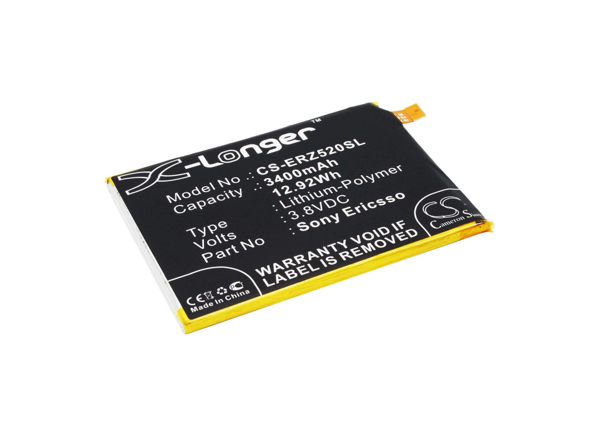 3.8V, Li-Polymer, 3400mAh, SmartPhone battery fits Sony, 1296-2635, E6853, E6883, 12.92Wh Mobile, SmartPhone Cameron Sino Technology Limited (Smartphone)