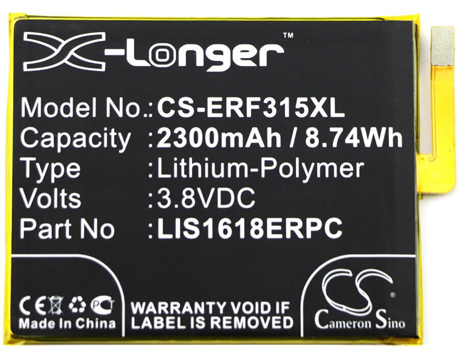 3.8V, Li-Polymer, 2300mAh, SmartPhone battery fits Sony, 1298-9239, F3311, F3313, 8.74Wh Mobile, SmartPhone Cameron Sino Technology Limited (Smartphone)