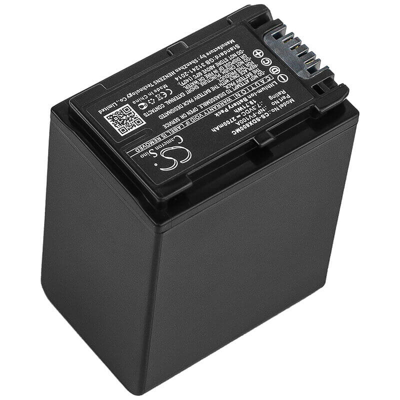 7.3V, Li-ion, 2700mAh, Camera battery fits Sony, Np-fv100a, Fdr-ax33, Fdr-ax40, 19.71Wh Camera Cameron Sino Technology Limited (Camera)