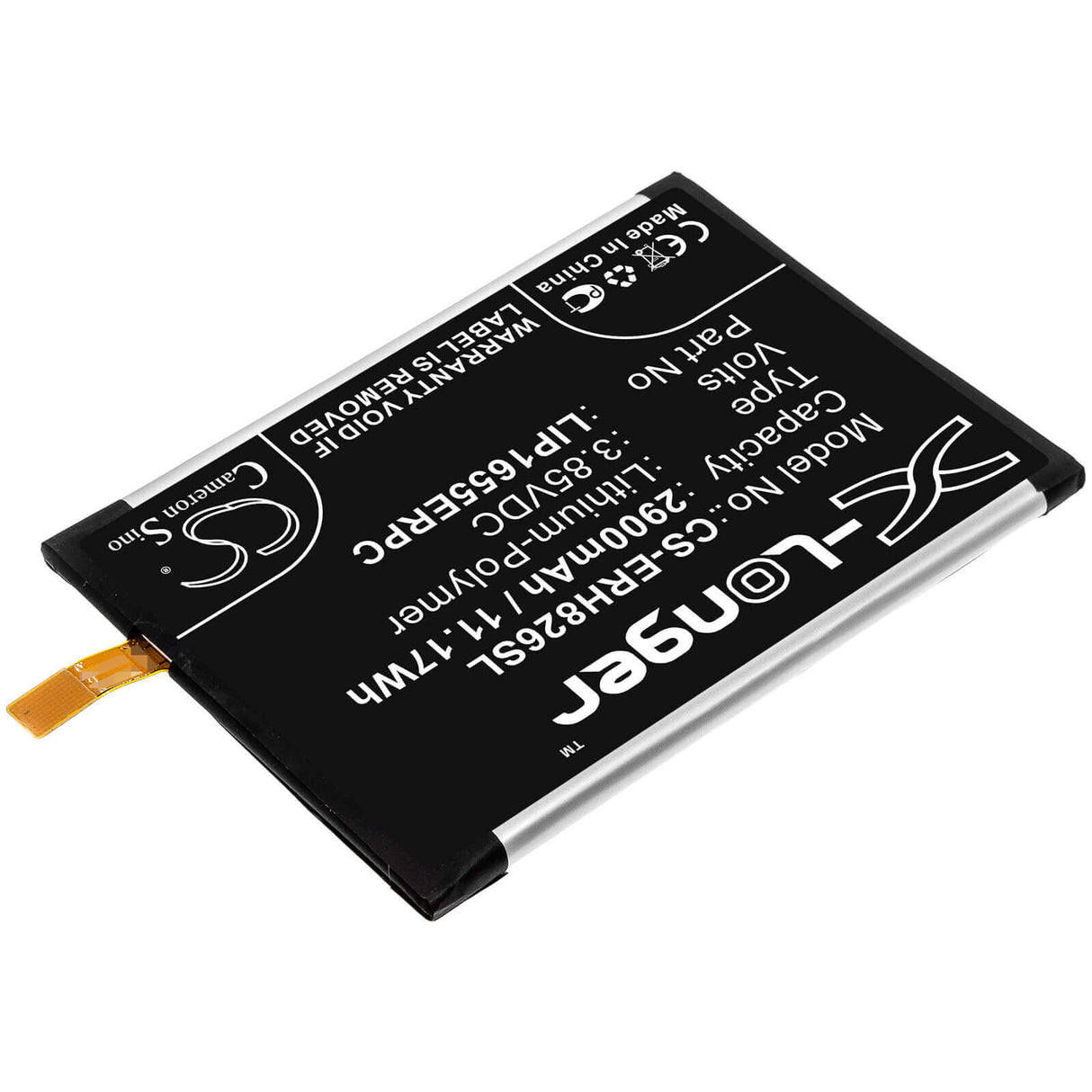 3.85V, Li-Polymer, 2900mAh, SmartPhone battery fits Sony, 1310-1782, H8216, H8266, 11.17Wh Mobile, SmartPhone Cameron Sino Technology Limited (Smartphone)