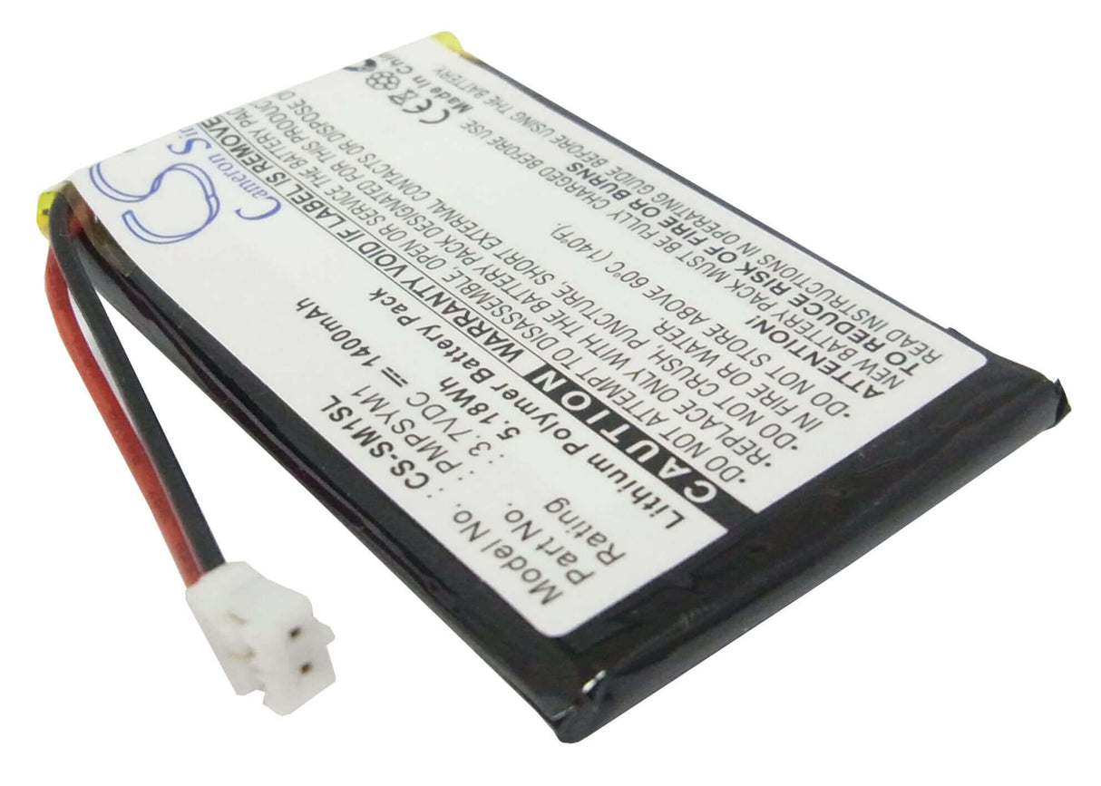 3.7V, Li-Polymer, 1400mAh, Media Player battery fits Sony, Pmpsym1, Hdd Photo Storage, Hdps-m1, 5.18Wh Media Player Cameron Sino Technology Limited (Suspended)