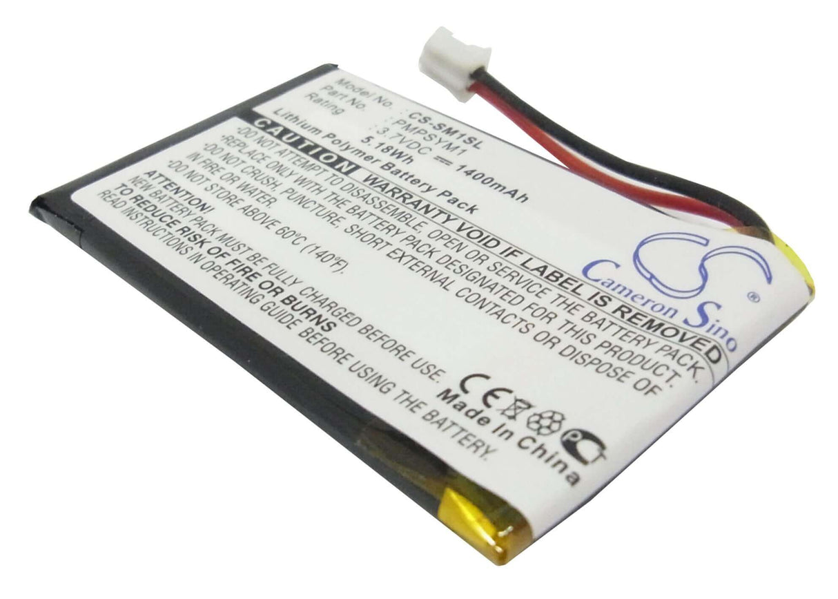 3.7V, Li-Polymer, 1400mAh, Media Player battery fits Sony, Pmpsym1, Hdd Photo Storage, Hdps-m1, 5.18Wh Media Player Cameron Sino Technology Limited (Suspended)