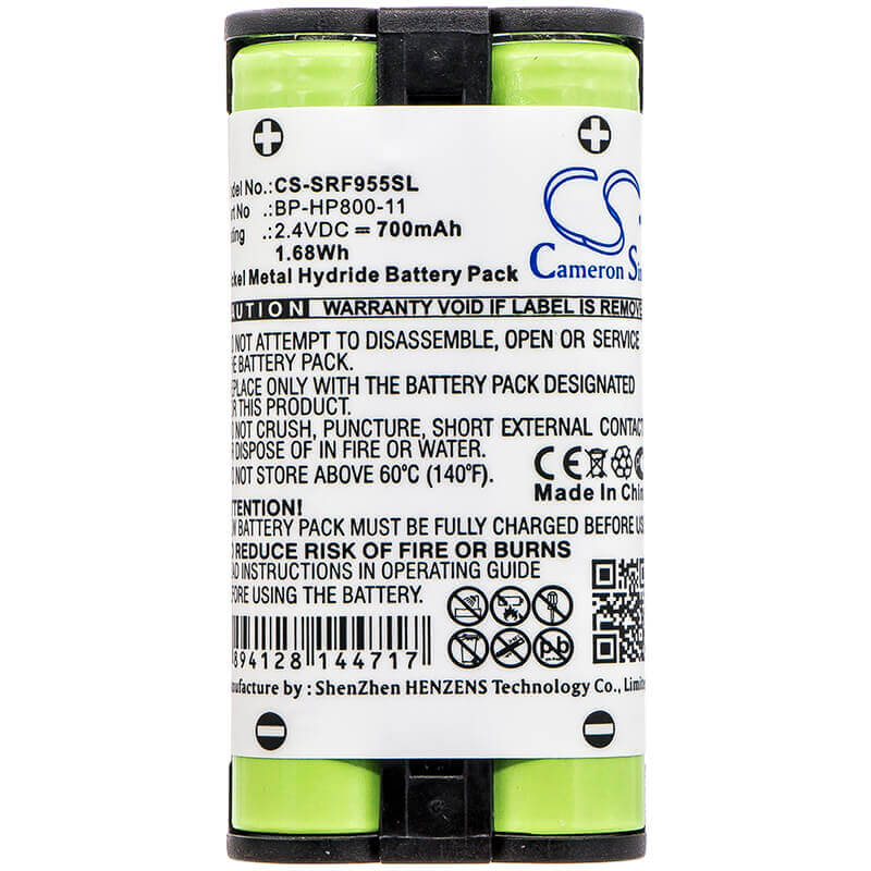 BP-HP800-11 Replacement Battery for Sony WH-RF400 2.4v, 700mah - 1.68wh Wireless Headset Cameron Sino Technology Limited