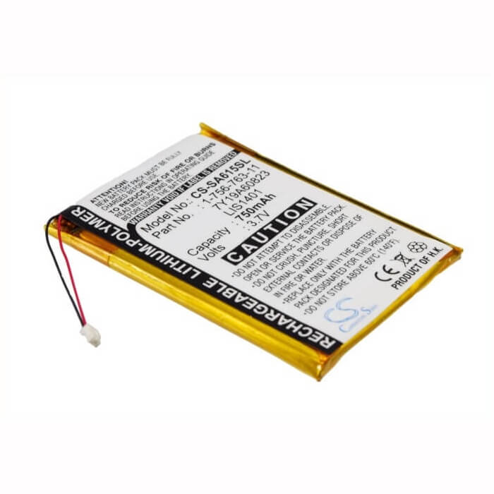 3.7V, Li-Polymer, 750mAh, Media Player battery fits Sony, 1-756-763-11, Nw-s710, Nwz-s600, 2.78Wh Media Player Cameron Sino Technology Limited