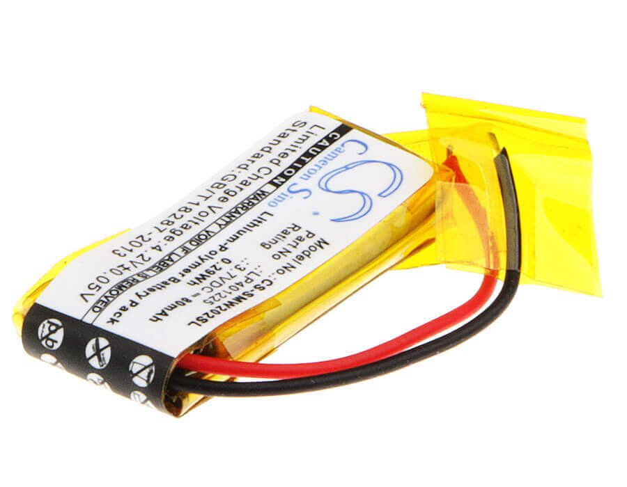 3.7V, Li-Polymer, 80mAh, Headset battery fits Sony, Lp401225, Nwz-w202, Sbh80, 0.3Wh Wireless Headset Cameron Sino Technology Limited