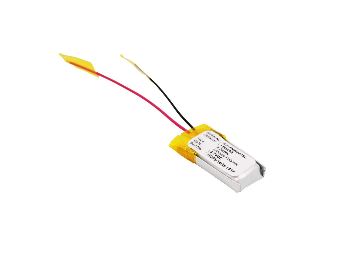3.7V, Li-Polymer, 150mAh, Media Player battery fits Sony, 1icp5/14/26 1s1p, Nwz-w262, 0.56Wh Media Player Cameron Sino Technology Limited