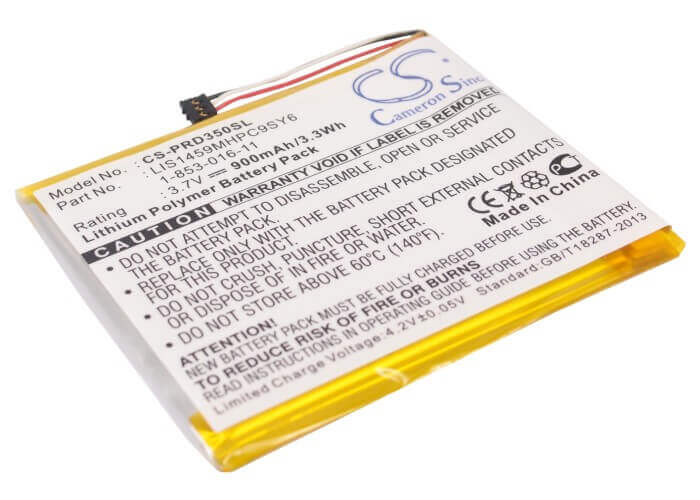 3.7V, Li-Polymer, 900mAh, E-book, E-reader battery fits Sony, 1-853-016-11, Prs-350, Prs-350sc, 3.33Wh E-book, E-reader Cameron Sino Technology Limited