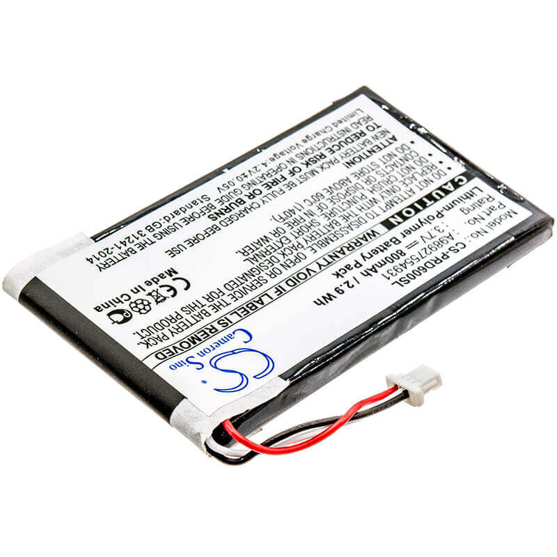 3.7V, Li-Polymer, 800mAh, E-book, E-reader battery fits Sony, A98927554931, Prs-600, Prs-600/bc, 2.96Wh E-book, E-reader Cameron Sino Technology Limited