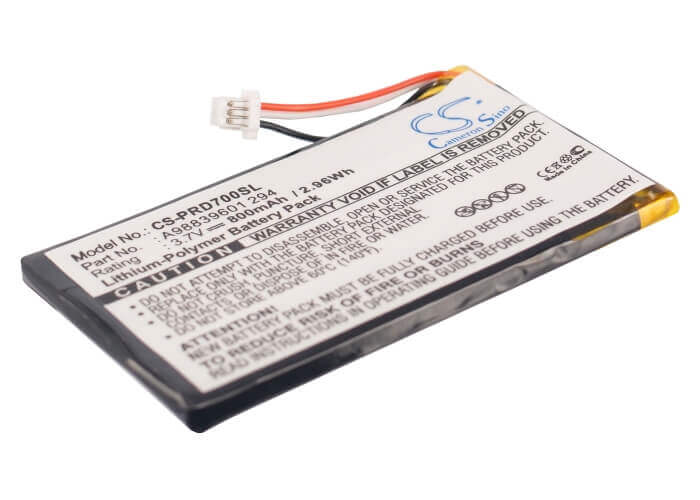 3.7V, Li-Polymer, 800mAh, E-book, E-reader battery fits Sony, A98839601 294, Prs-700, Prs-700bc, 2.96Wh E-book, E-reader Cameron Sino Technology Limited