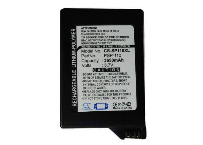 Batterie pour Sony Psp-1000, Psp-1000g1, Psp-1000g1w 3.7v, 3650mah - 13.51wh Batteries pour électronique Cameron Sino Technology Limited (Suspendu)