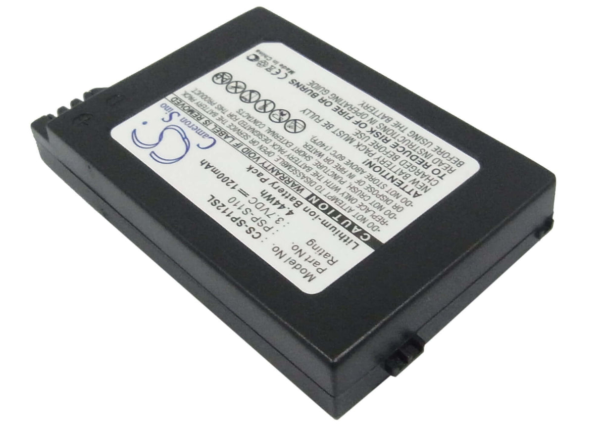 3.7V, Li-ion, 1200mAh, Game Console battery fits Sony, Psp-s110, Lite, Psp 2th, 4.44Wh Game Console Cameron Sino Technology Limited