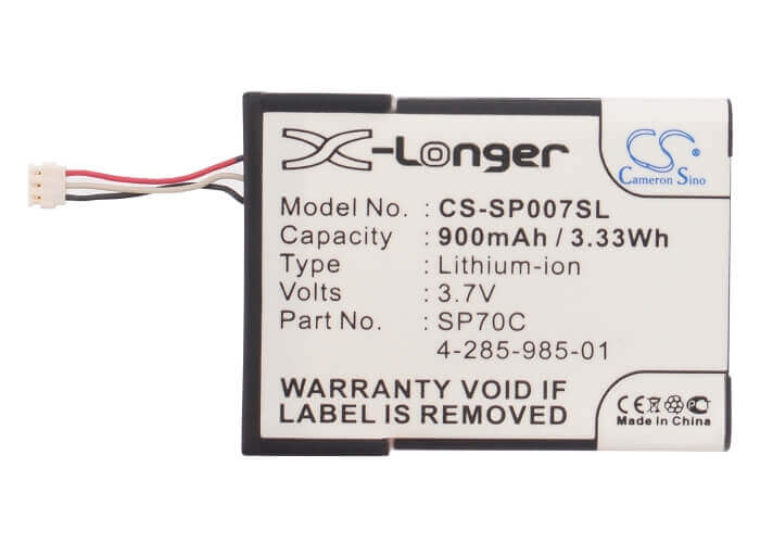 3,7V, Li-ion, 900mAh, Batterie de console de jeu compatible avec Sony, 4-285-985-01, Psp E1000, Psp E1002, 3,33Wh Console de jeu Cameron Sino Technology Limited