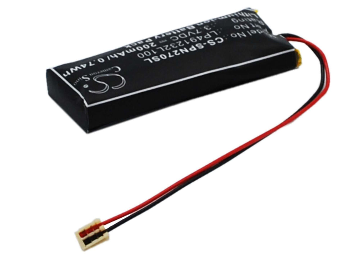 3.7V, Li-Polymer, 200mAh, Headset battery fits Sony, Lp491232l100, Psp-n270, Psp-n270g, 0.74Wh Wireless Headset Cameron Sino Technology Limited