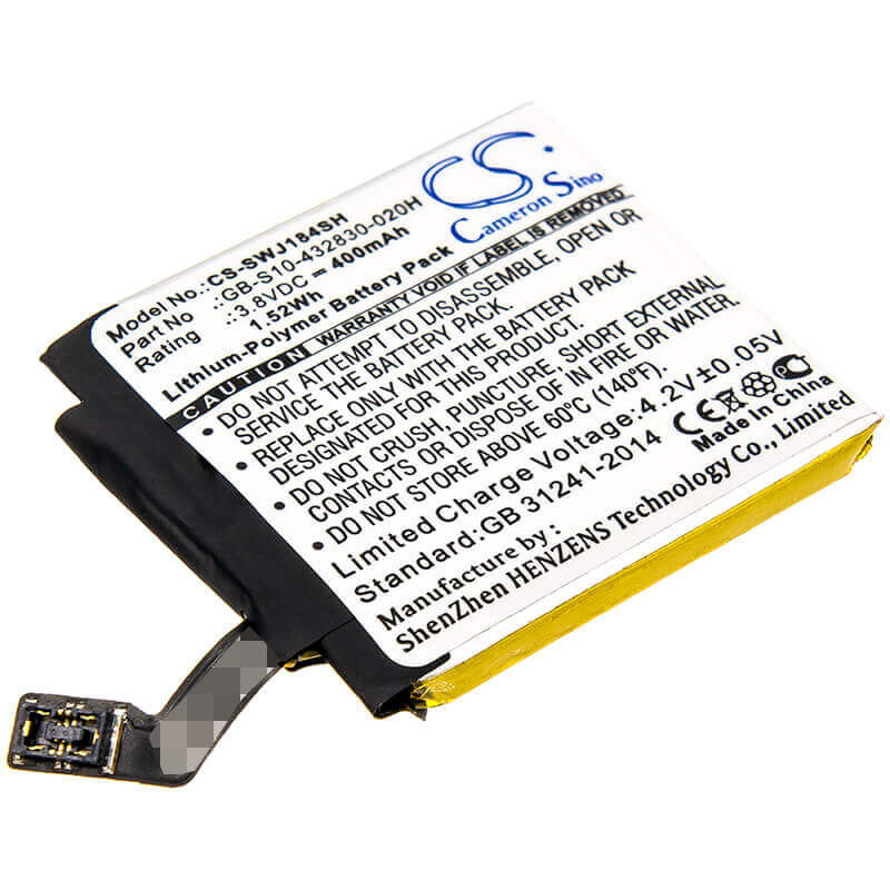 Battery For Sony, Smartwatch J18405 3.8v, 400mah - 1.52wh Batteries for Electronics Cameron Sino Technology Limited (Suspended)