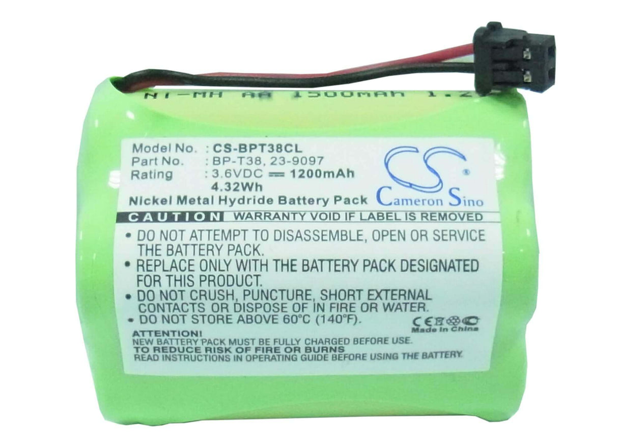 3,6V, Ni-MH, 1200mAh, batterie de téléphone sans fil compatible avec Radio Shack, Sony, 23-9097, 23-9097, 43-8031, 4,32Wh Téléphone sans fil Cameron Sino Technology Limited (Téléphone sans fil)