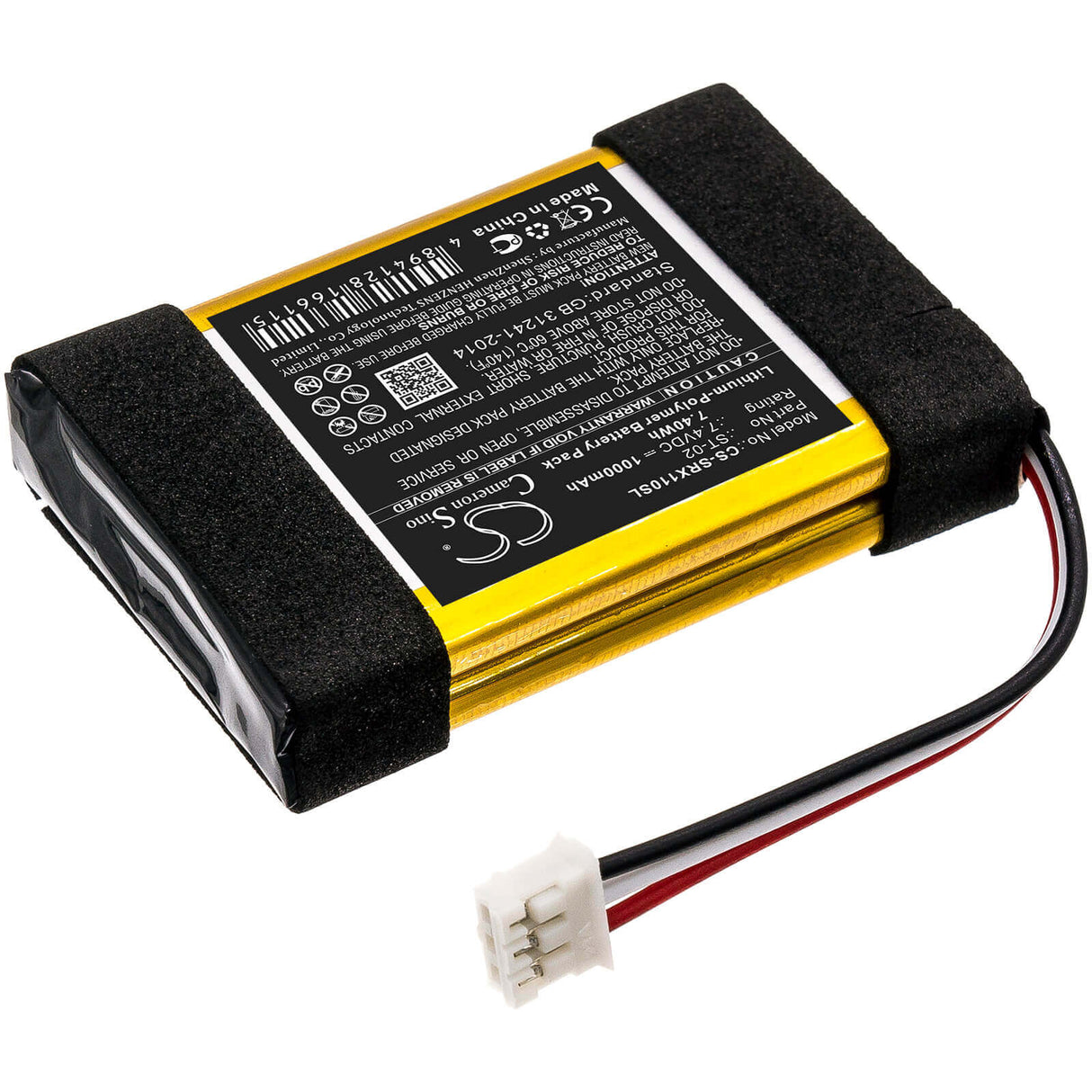 7,4V, Li-Polymer, 1000mAh, batterie de haut-parleur compatible avec Sony, Srs-x11, 7,40Wh Haut-parleur Cameron Sino Technology Limited