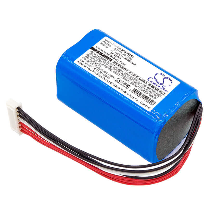 7.4V, Li-ion, 5200mAh, batterie de haut-parleur compatible avec Sony, Srs-xb40, Srs-xb41, 38.48Wh Haut-parleur Cameron Sino Technology Limited