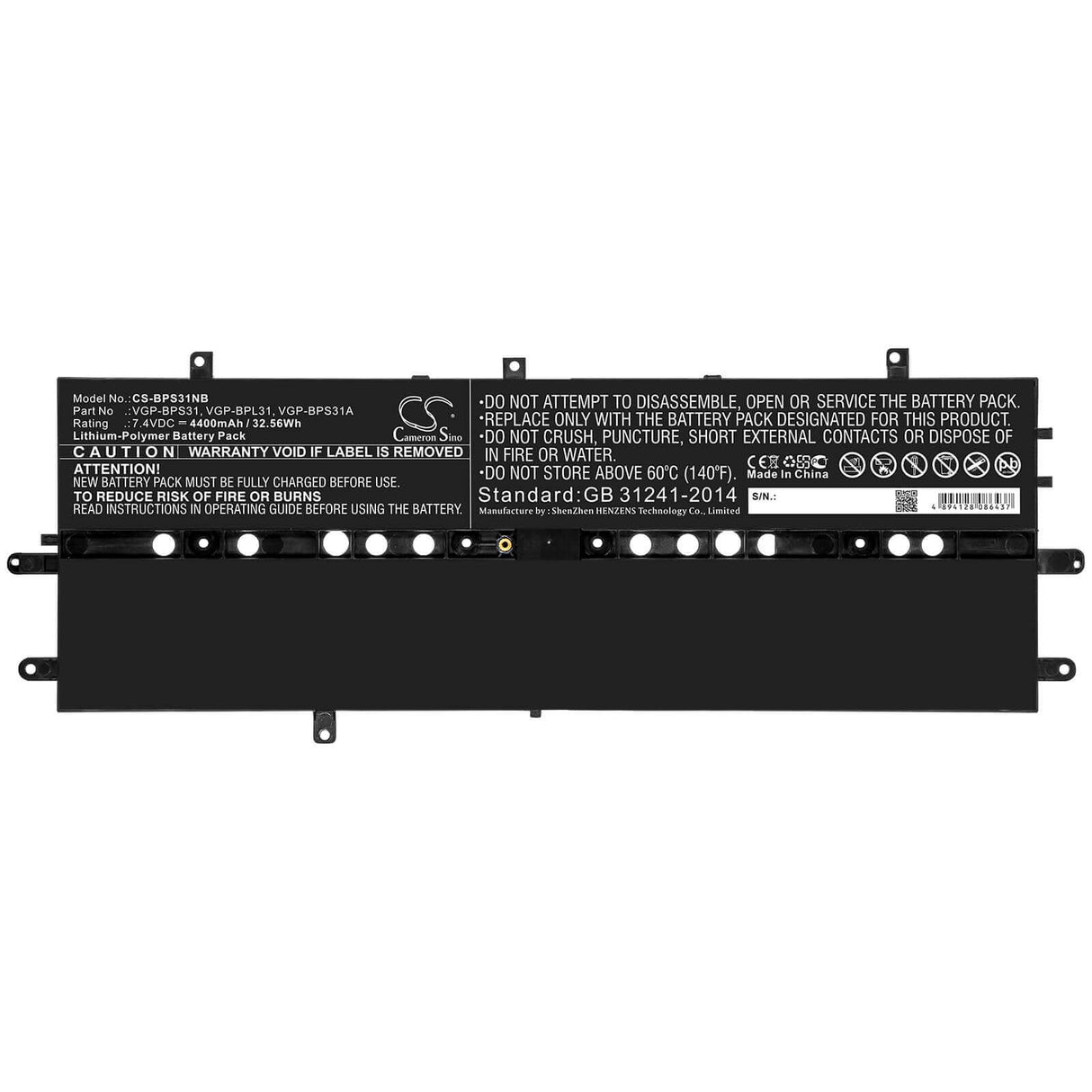 Battery For Sony, Svd11213cx, Svd11213cxb, Svd11215ca 7.4v, 4400mah - 32.56wh Notebook, Laptop Cameron Sino Technology Limited