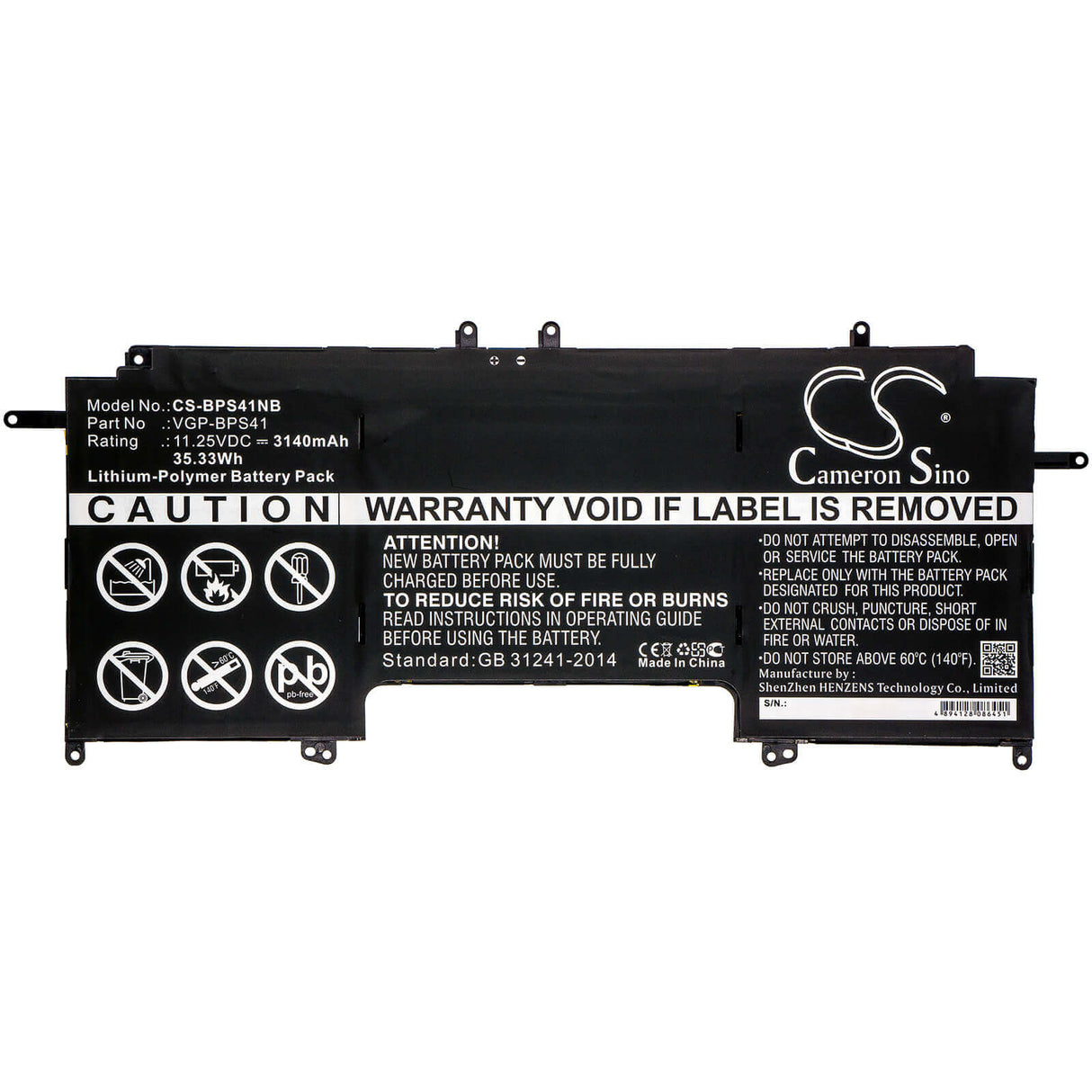 Battery For Sony, Svf13n, Svf13n12cw, Svf13n13cxb 11.25v, 3140mah - 35.33wh Notebook, Laptop Cameron Sino Technology Limited
