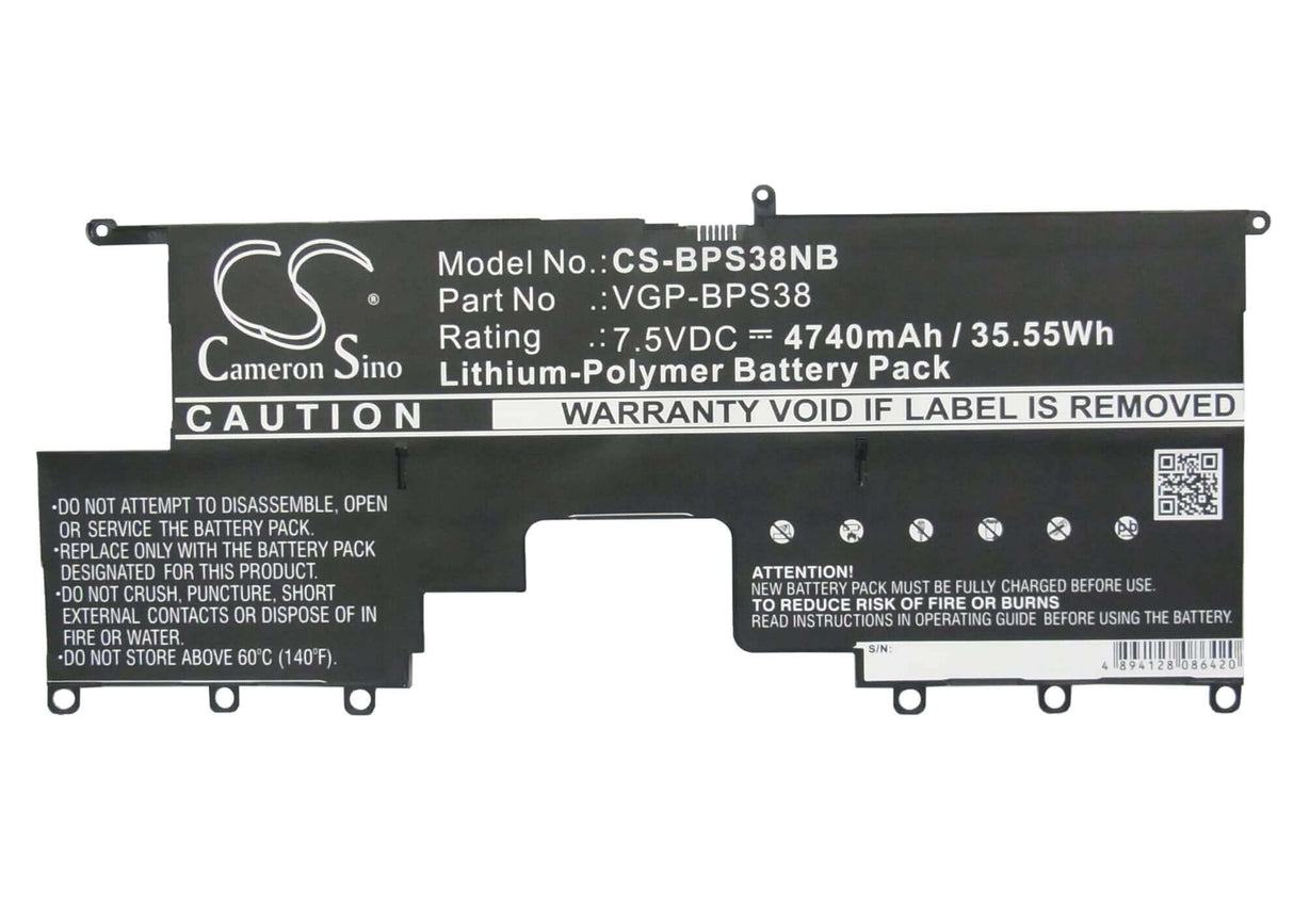 Battery For Sony Vaio Pro 13, Svp1322ycw, Svp13229pw 7.5v, 4740mah - 35.55wh Notebook, Laptop Cameron Sino Technology Limited