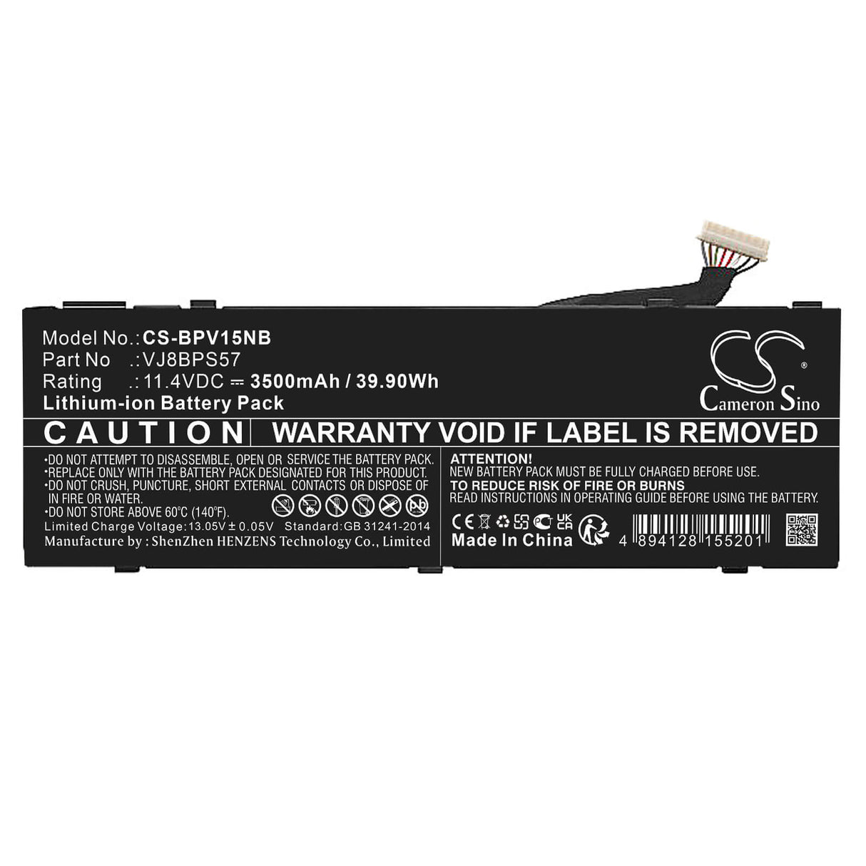 Battery For Sony, Vaio S15 2019 11.4v, 3500mah - 39.90wh Notebook, Laptop Cameron Sino Technology Limited