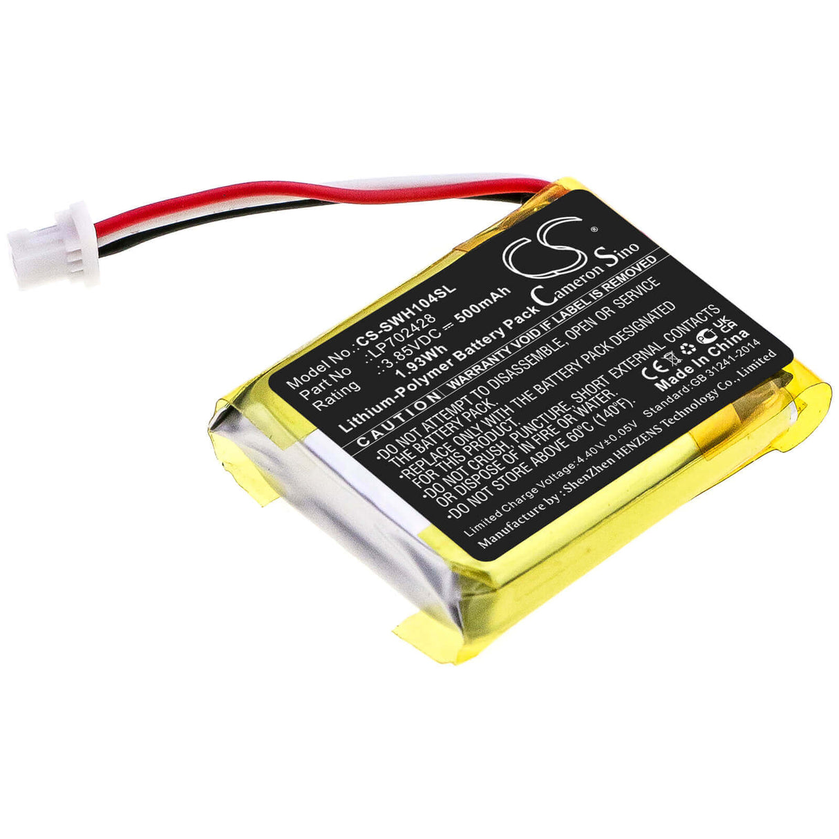 Headset Battery For Sony, Wf-1000xm4 Charging Case 3.7v, 500mah - 1.85wh Wireless Headset Cameron Sino Technology Limited