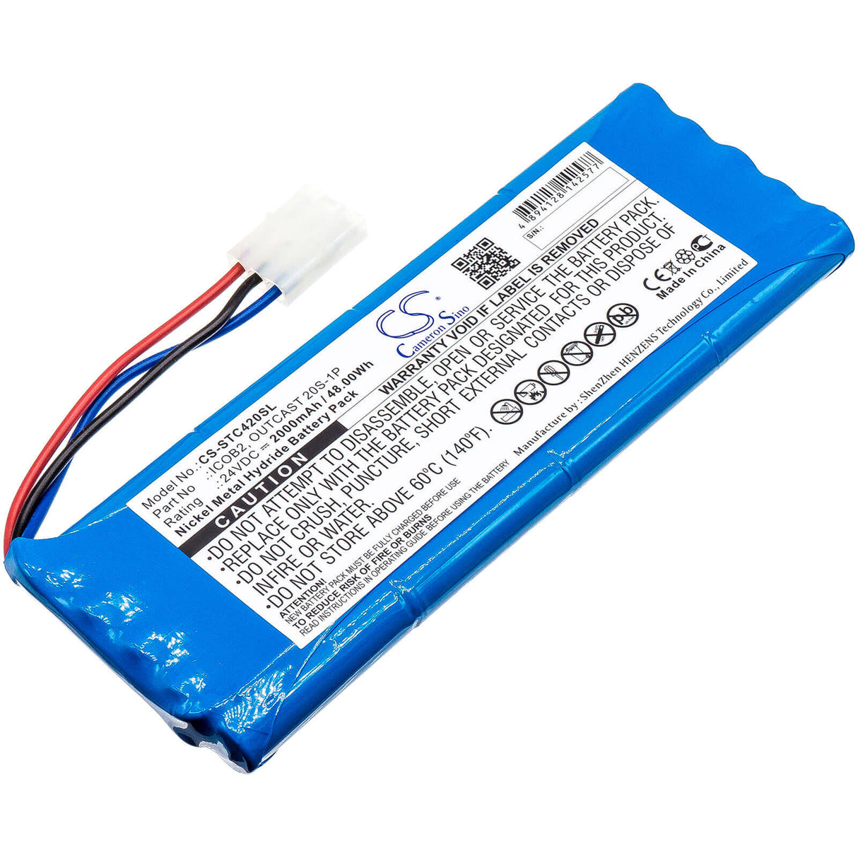 24V, Ni-MH, 2000mAh, Speaker battery fits Soundcast, Ico420, Ico421, 48.00Wh Speaker Cameron Sino Technology Limited