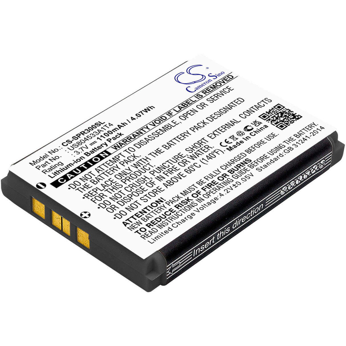 Camera Battery For Spare H720, Minidvr 3 3.7v, 1100mah - 4.07wh Camera Cameron Sino Technology Limited (Camera)