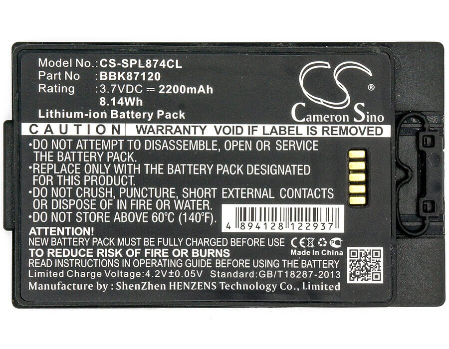 3,7V, Li-ion, 2200mAh, Batterie de téléphone sans fil compatible avec Spectralink, Bbk87120, 8742, Pbl87420, 8,14Wh Téléphone sans fil Cameron Sino Technology Limited (Téléphone sans fil)