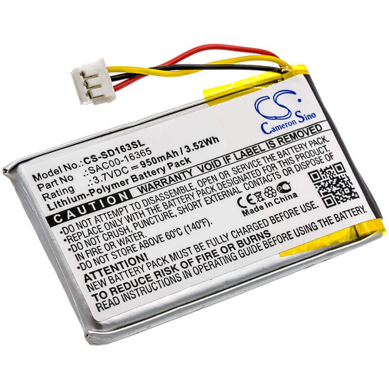 3.7V, Li-Polymer, 950mAh, Dog Collar battery fits Sportdog, Sac00-16365, Bird Launcher Receiver, Contain, 3.52Wh Dog Collar Cameron Sino Technology Limited