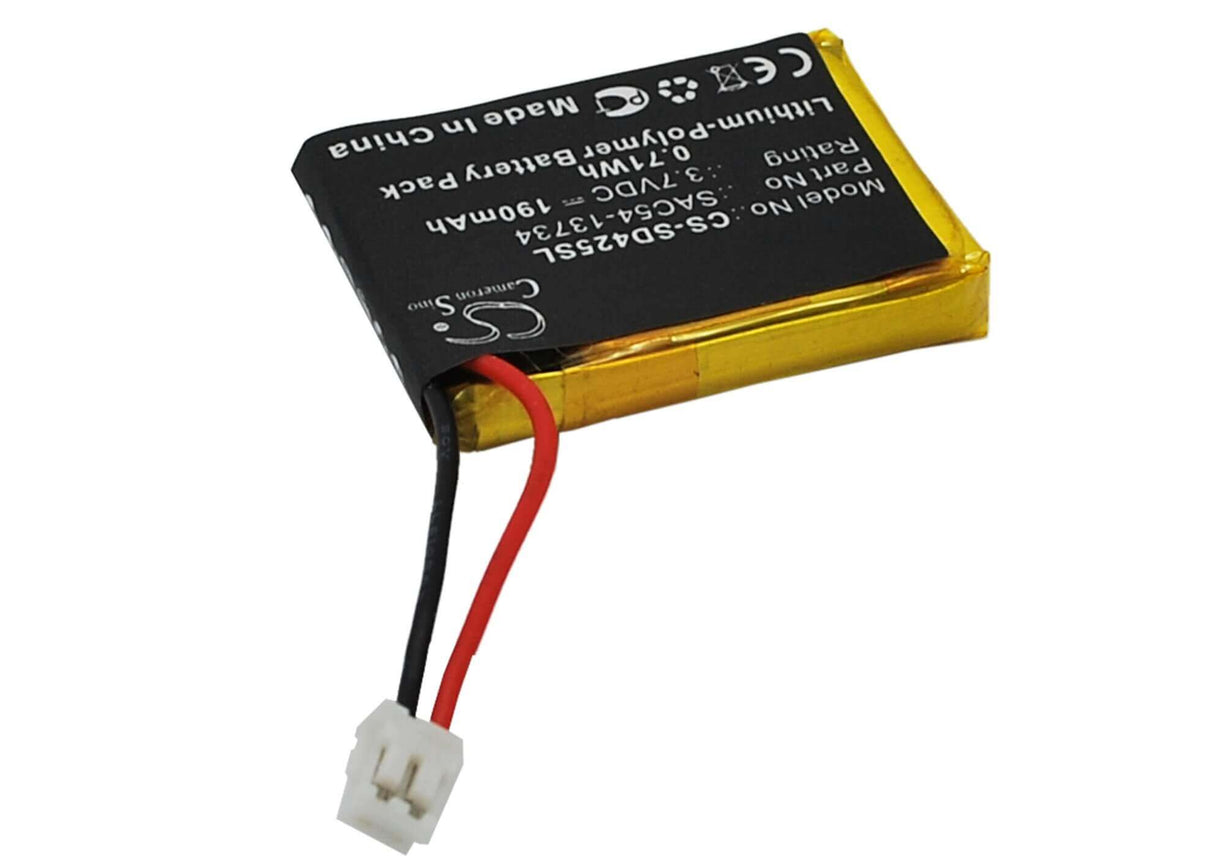 3.7V, Li-Polymer, 190mAh, Dog Collar battery fits Sportdog, Sac54-13734, Fieldtrainer 425, Fieldtrainer 425s, 0.7Wh Dog Collar Cameron Sino Technology Limited