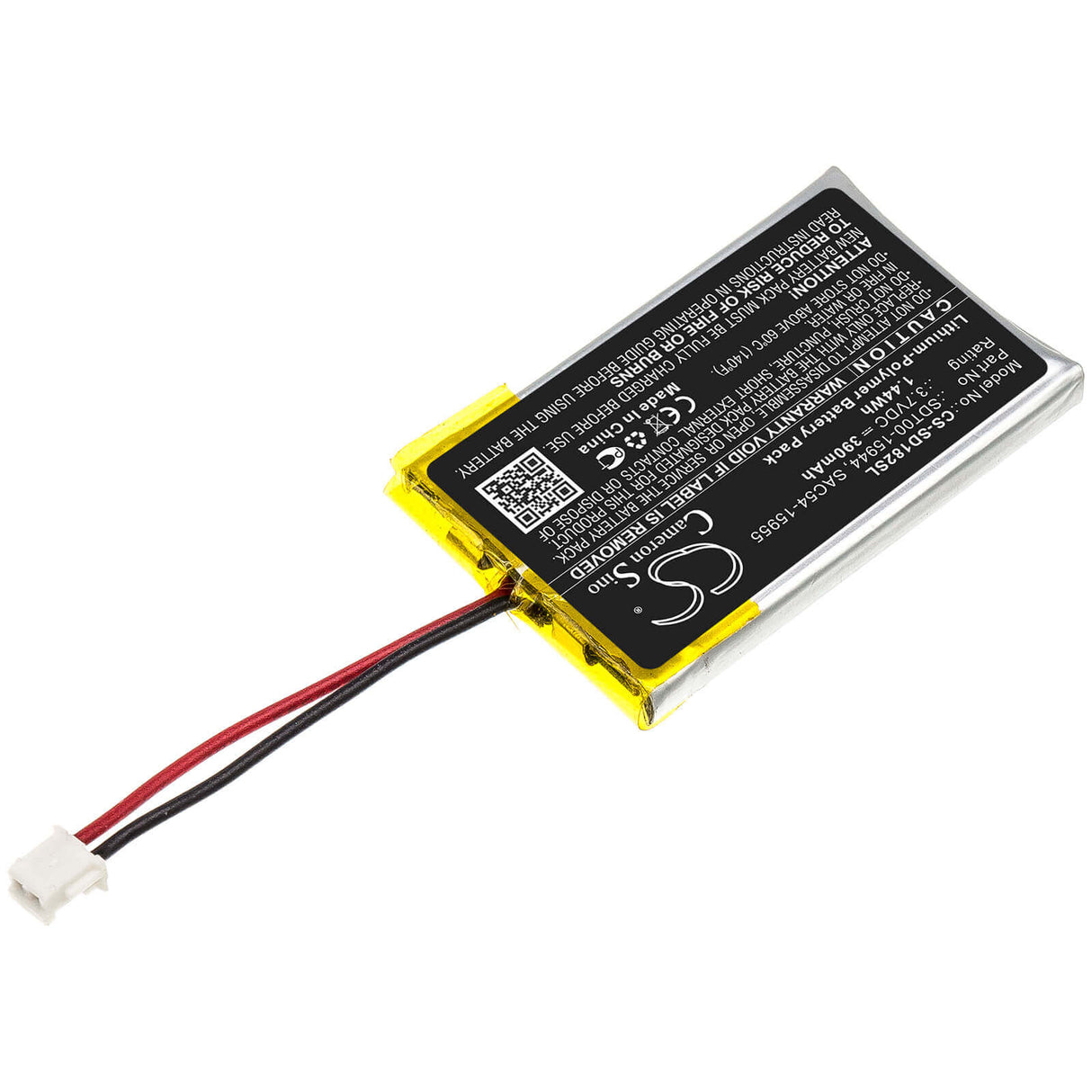 3.7V, Li-Polymer, 390mAh, Dog Collar battery fits Sportdog, Sac54-15955, Houndhunter 3225, Prohunter 2525, 1.44Wh Dog Collar Cameron Sino Technology Limited