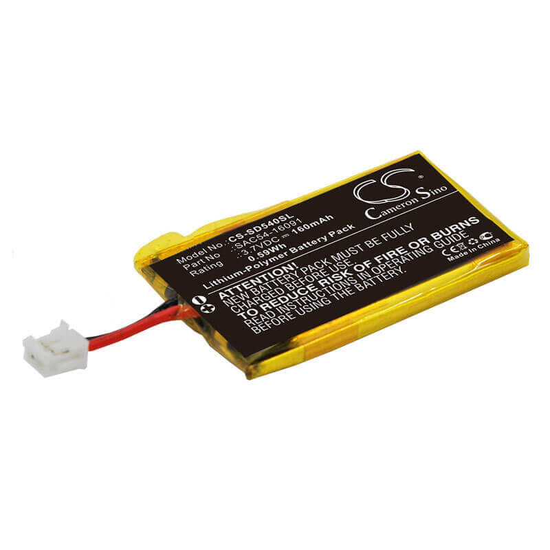 3.7V, Li-Polymer, 160mAh, Dog Collar battery fits Sportdog, Sac54-16091, Sbc-r Sportdog Bark Collar, 0.59Wh Dog Collar Cameron Sino Technology Limited