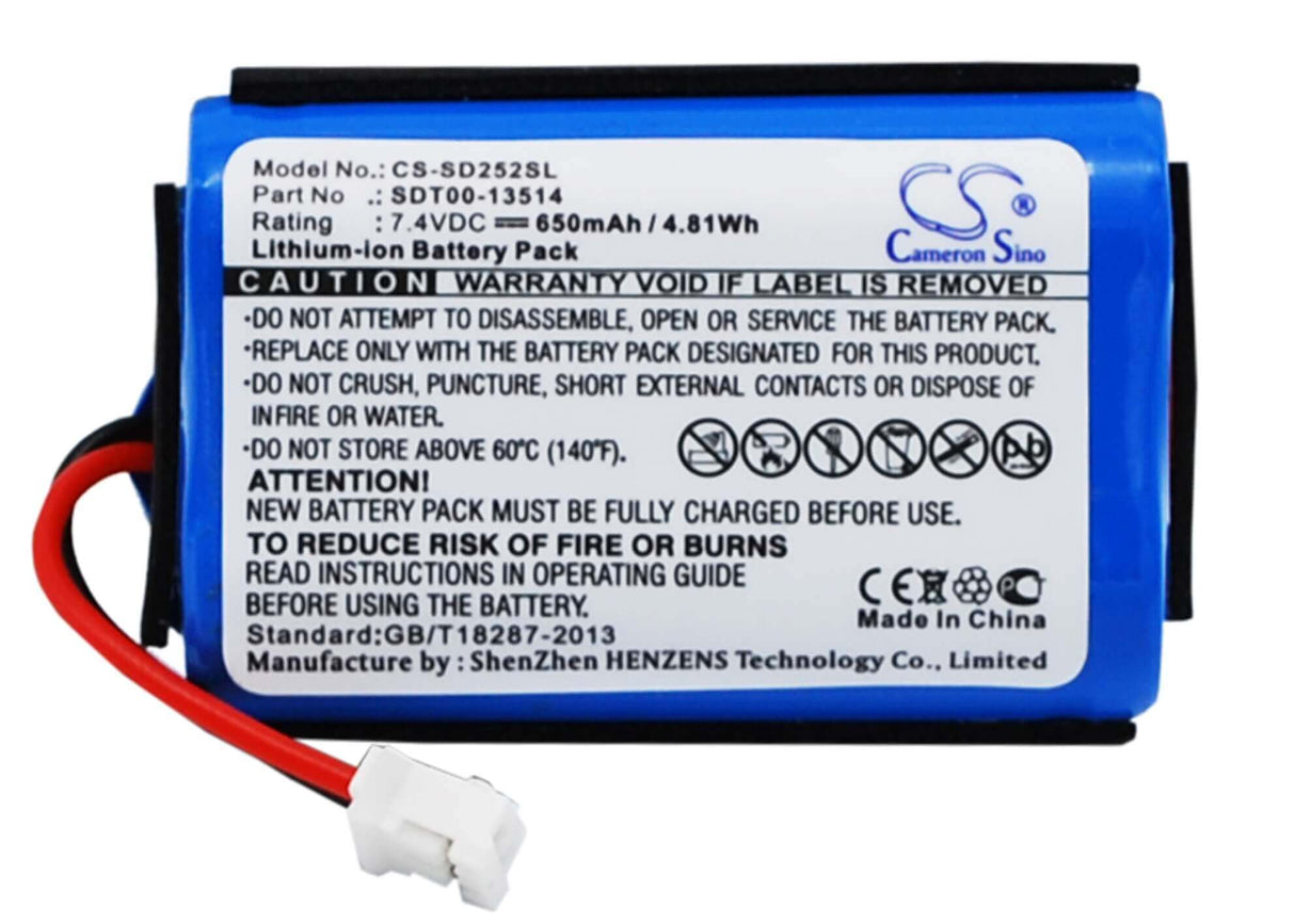 7.4V, Li-ion, 650mAh, Dog Collar battery fits Sportdog, Sac00-13514, Prohunter 2525, Prohunter 2525 Transmitter, 4.81Wh Dog Collar Cameron Sino Technology Limited