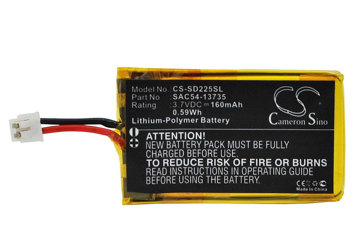 3.7V, Li-Polymer, 160mAh, Dog Collar battery fits Sportdog, Sac54-13735, Fieldtrainer 425, Fieldtrainer 425s, 0.59Wh Dog Collar Cameron Sino Technology Limited