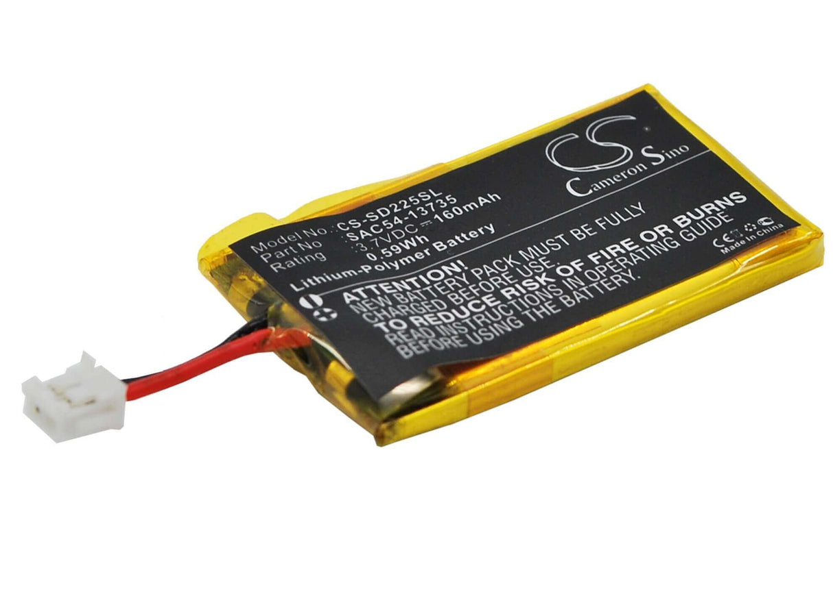 3.7V, Li-Polymer, 160mAh, Dog Collar battery fits Sportdog, Sac54-13735, Fieldtrainer 425, Fieldtrainer 425s, 0.59Wh Dog Collar Cameron Sino Technology Limited