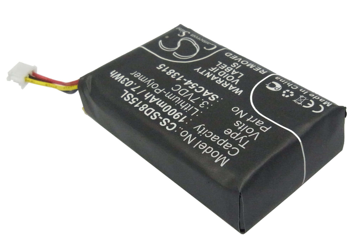 3.7V, Li-Polymer, 1900mAh, Dog Collar battery fits Sportdog, Sac54-13815, Tek 1.5 Gps Collar, Tek 2.0 Gps Collar, 7.03Wh Dog Collar Cameron Sino Technology Limited