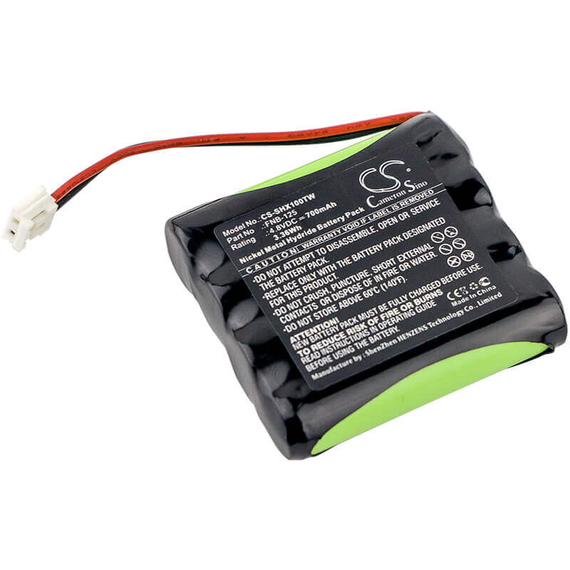 4.8V, Ni-MH, 700mAh, Two-Way Radio battery fits Standard Horizon, Fnb-125, Hx100, 3.36Wh Two-Way Radio Cameron Sino Technology Limited