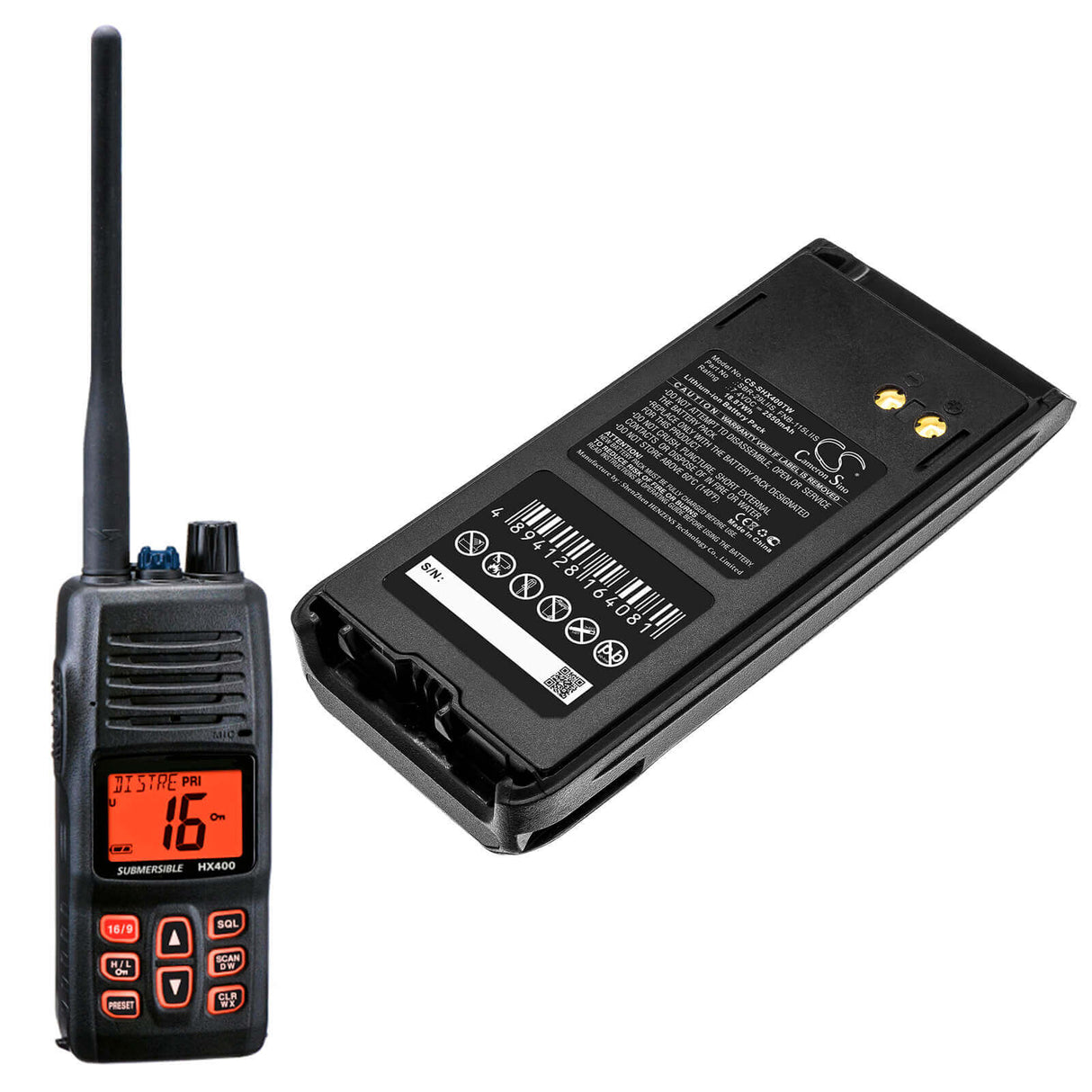 7.4V, Li-ion, 2550mAh, Two-Way Radio battery fits Standard Horizon, Fnb-115liis, Hx400is, 18.87Wh Two-Way Radio Cameron Sino Technology Limited