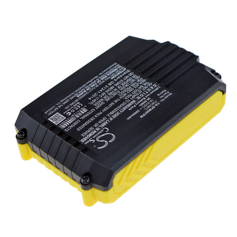 18.0V, Li-ion, 2000mAh, Power Tools battery fits Stanley, Black & Decker, Porter Cable, (V2), Fmc687l, Asd18 Typ 1, Asd18 Typ 2, 36Wh Power Tools Cameron Sino Technology Limited (Power Tools)