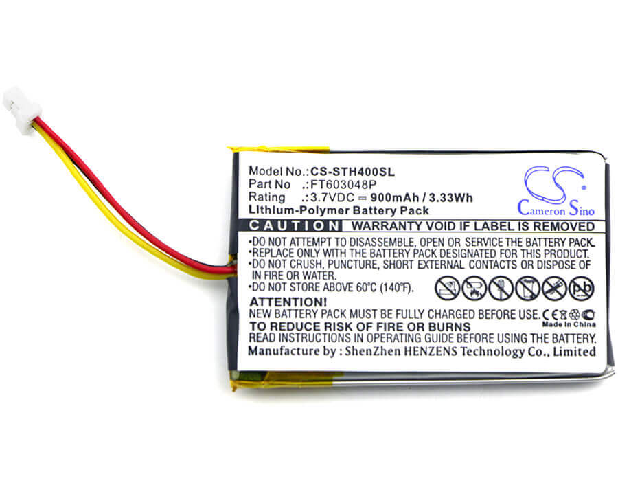 3.7V, Li-Polymer, 900mAh, Headset battery fits Turtle Beach, Stealth, Turtle, Ft603048p, 400, 500, 3.33Wh Wireless Headset Cameron Sino Technology Limited